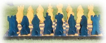 šachy velké dřevěné